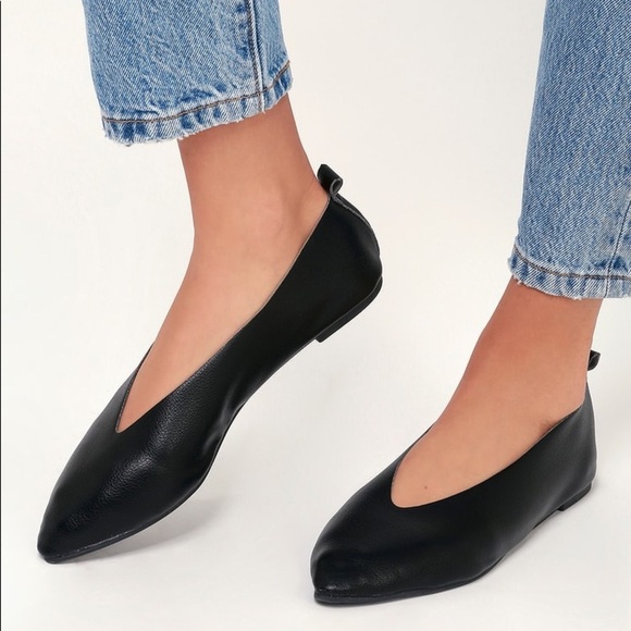 Qupid Yulia Quinnly Pointed Toe Ballerina Flats - Picture 12 of 12